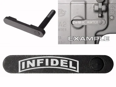 NDZ AR-15 SW 15-22 Black Magazine Catch 058 Banner Infidel