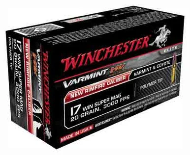 Winchester .17 WSM Varmint HV 20gr PolyTip Ammo
