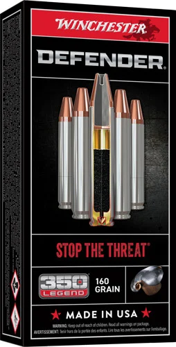 Winchester .350 Legend Defender 160gr Bonded Protected HP Ammo