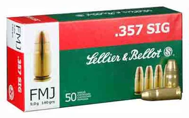 Sellier & Bellot .357 Sig 140gr FMJ Ammo