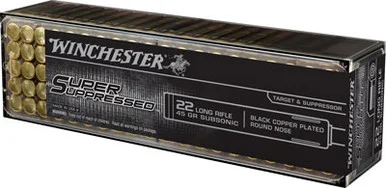 Winchester .22 LR Super Suppressed 45gr Black CPRN Ammo