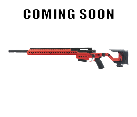 Accuracy International: AT-XC, 6.5 Creedmoor, Folding, 24", Red, Left Hand