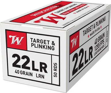 Winchester .22 Long Rifle USA White Box 40gr Solid Ammo
