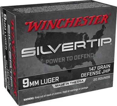 Winchester Super-X Pistol Ammo 9mm 147 gr. Silvertip HP 20 rd.