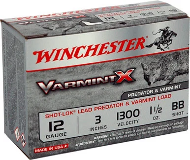 Winchester Varmint X Shot-Lok 12 Gauge 3" 1 1/2 oz #BB Shot