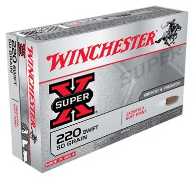 Winchester .220 Swift Super-X 50gr JSP Ammo