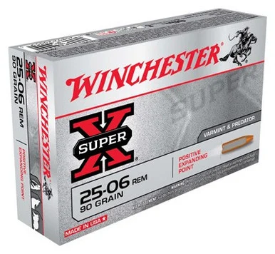 Winchester .25-06 Remington Super X 90gr JHP Ammo