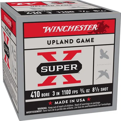 Winchester Super X HIGH BRASS Heavy Game Load .410 Bore 3 in 3/4 oz #8.5