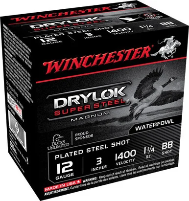 Winchester Drylok Super Steel Magnum 12 Gauge 3" 1 1/4 oz #BB Shot