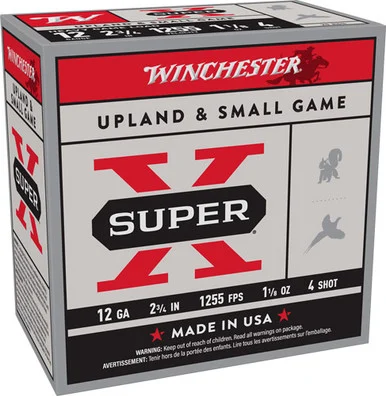 Winchester Super-X 12 Gauge 2 3/4" 1 1/8 oz #4 Shot