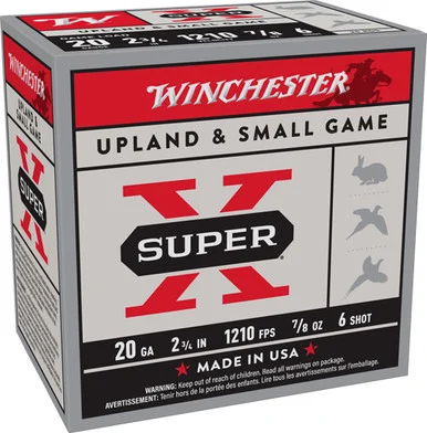 Winchester Super-X Game Load 20 Gauge 2.75 in 7/8 oz #6