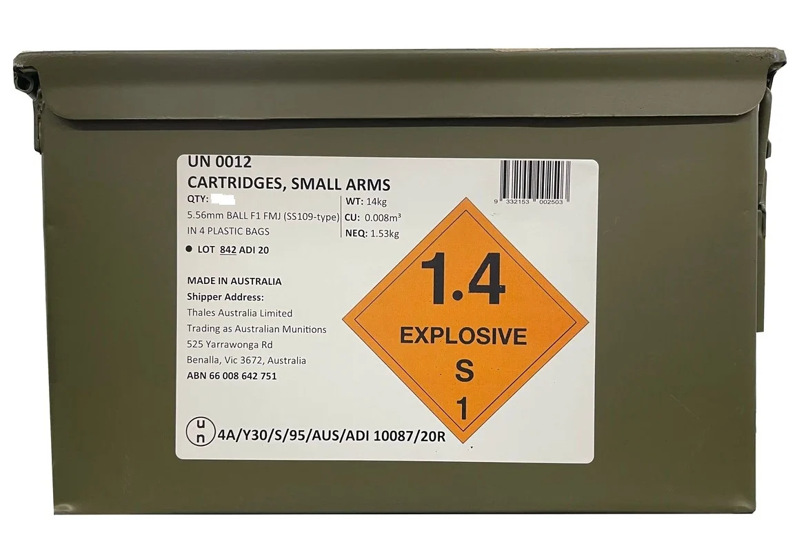 ADI F1 5.56mm 62GR FMJ Steel Core - 225RDS