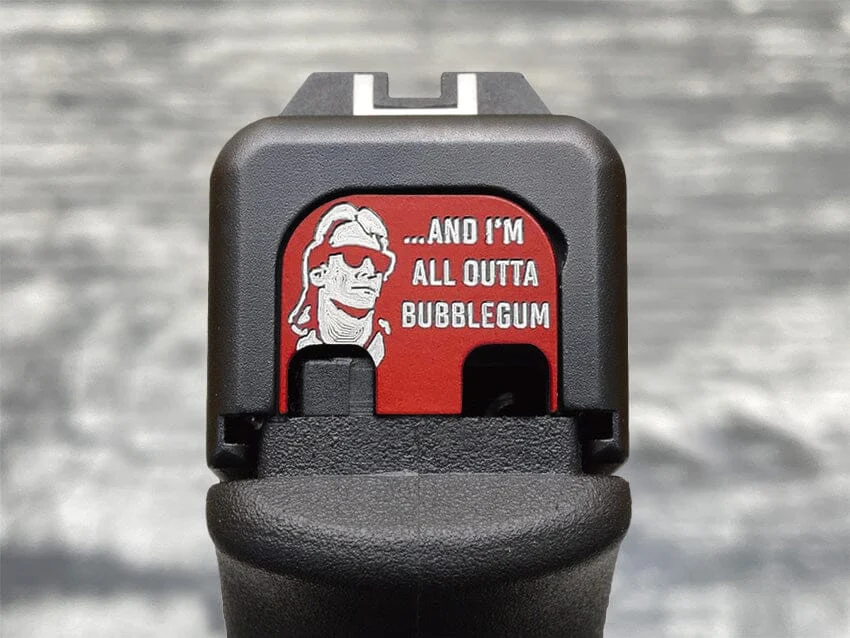 Milspin And I'm All Out of Bubblegum Glock Slide Back Plate