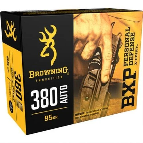 Browning .380 ACP Ammunition 20 Rounds 95 Grains JHP B191703801