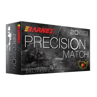 Barnes 30728 Precision Match Open Tip Match Boat Tail 300 Grain .338 Lapua Magnum 2600 fps
