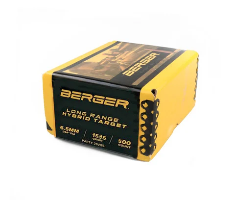 Berger 26786: 6.5mm 153.5gr Long Range Hybrid Target, 500/Box
