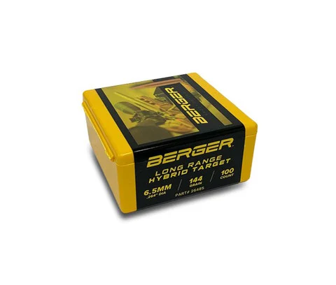 Berger 26485: 6.5mm 144gr Long Range Hybrid Target, 100/Box