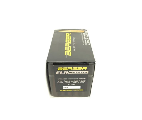 Berger 37407: 375 Cal 407gr ELR Match Solid Bullets, 50/Box
