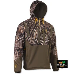 BROWNING DIRTY BIRD TIMBER SOFT SHELL 1/4 ZIP PULLOVER HOODIE