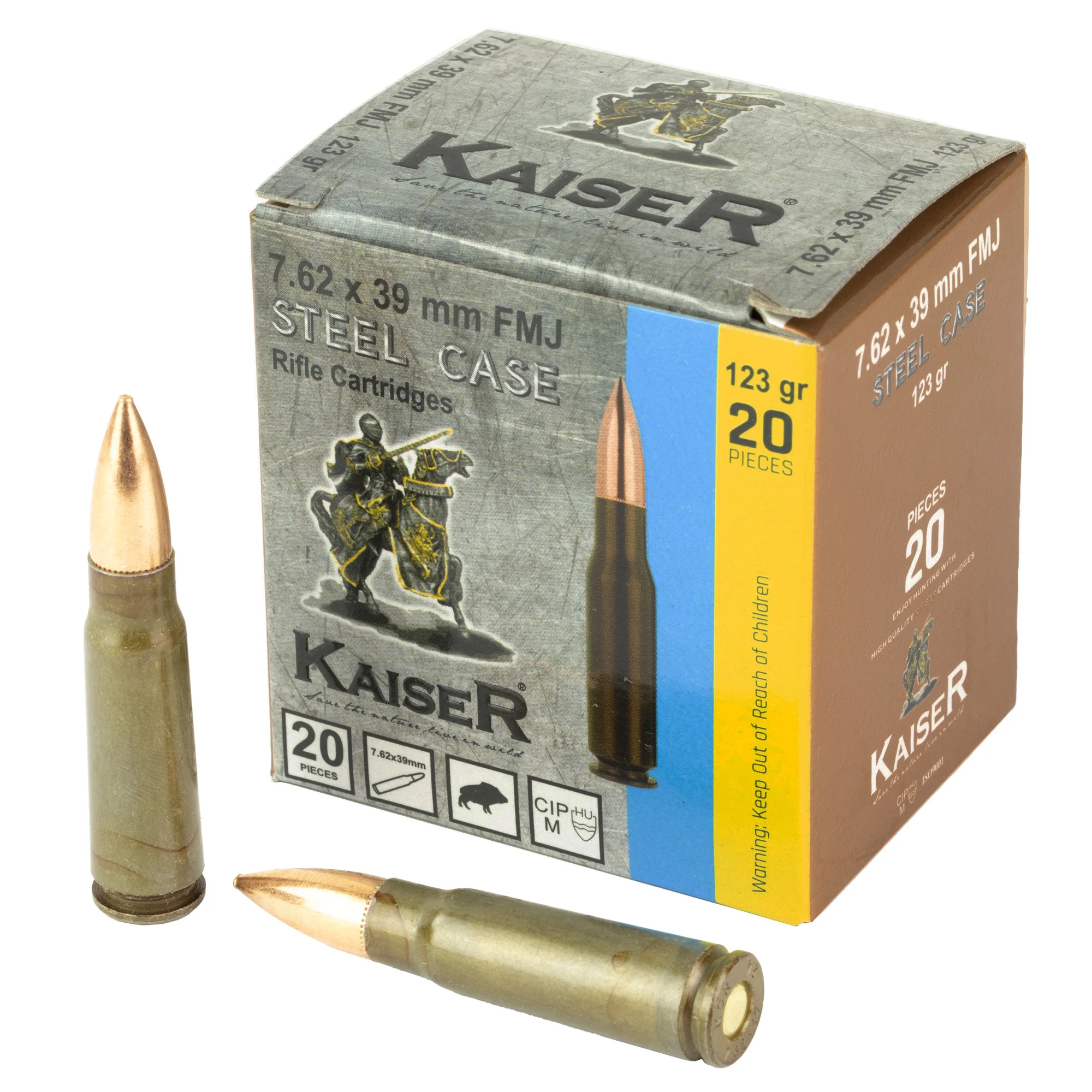 Century Arms - Kaiser 7.62X39 123gr Full Metal Jacket 20RD Box