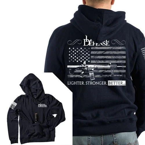 9 Line Daniel Defense Men's Old Glory Hoodie - Navy