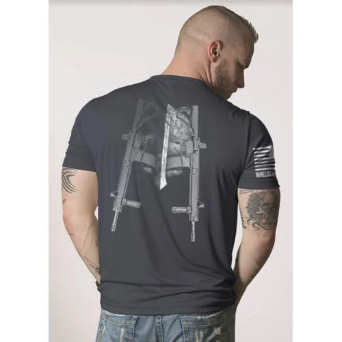 9 Line Men's Moisture Wiking Daniel Defense Spartan T-Shirt - Iron Grey