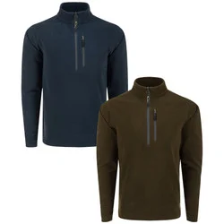 Drake Waterfowl Fall River Grid Fleece 1/2 Zip Pullover