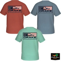 Drake Waterfowl Patriotic Bar Short Sleeve T-Shirt