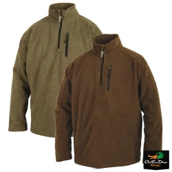 DRAKE WATERFOWL HEATHERED WINDPROOF 1/4 ZIP JACKET