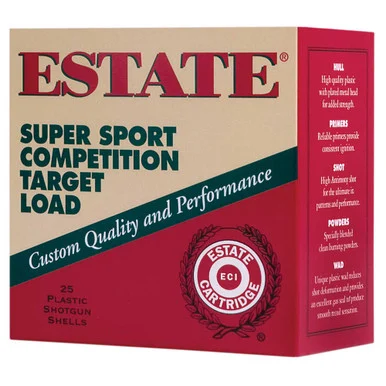 Estate Cartridge Super Sport Competition Target 12 Gauge 2 3/4" 1 oz #8 Shot