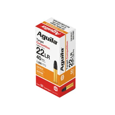 Aguila 1B220514 Target Competition Lead Round Nose 40 Grain .22 Long Rifle 1080 FPS.