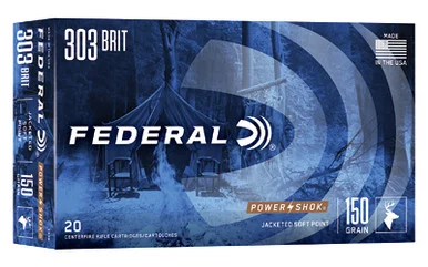 Federal .303 British Power-Shok 150gr JSP Ammo