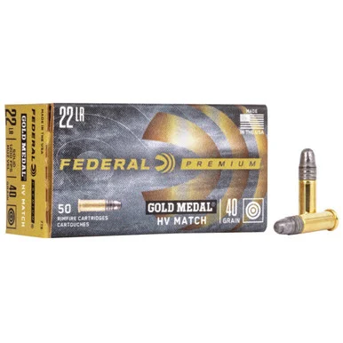 Federal .22 Long Rifle Gold Medal 40gr Solid Ammo