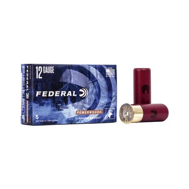 Federal Power-Shok Magnum Maximum Buckshot 9 Pellets 12 Gauge 2.75 in 1-3/16 oz 00 Buck
