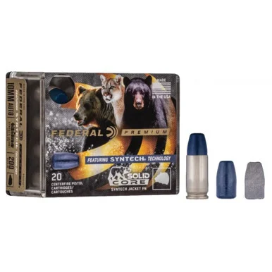 Federal P10SHC1 Premium Solid Core Synthetic Flat Nose 200 Grain 10mm Auto 1200 fps