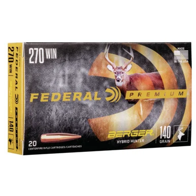 Federal .270 Winchester 140gr Berger Hybrid Hunter Ammo