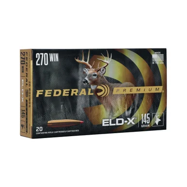 Federal P270ELDX1 Premium ELD-X Extremely Low Drag-eXpanding 145 Grain .270 Winchester 2890 fps