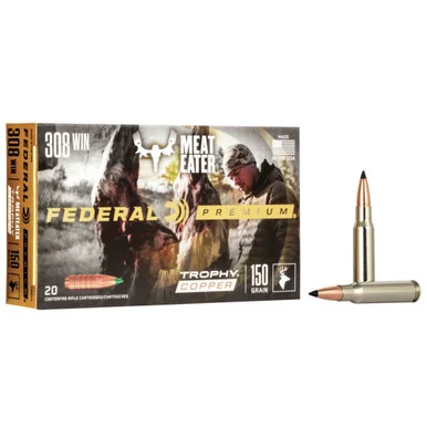 Federal P308TC3 Premium Trophy Copper 150 Grain .308 Win / 7.62x51mm 2820 fps