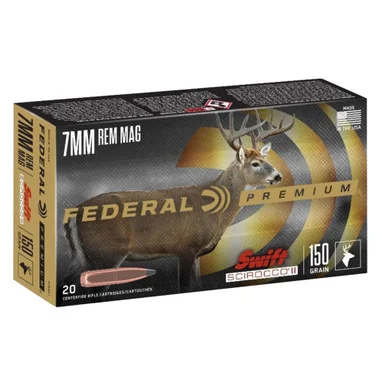 Federal 7mm Remington Mag 150gr Swift Scirocco II Ammo