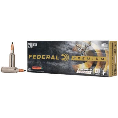 Federal .270 WSM Premier Premium Trophy Copper 130gr PolyTip Ammo