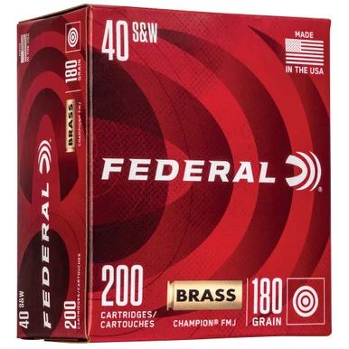 Federal WM52232 Champion Training Full Metal Jacket 180 Grain .40 S&W 1000 fps