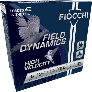 Fiocchi Field Dynamics High Velocity 16 Gauge 2 3/4'' 1 1/8 oz #6 Shot