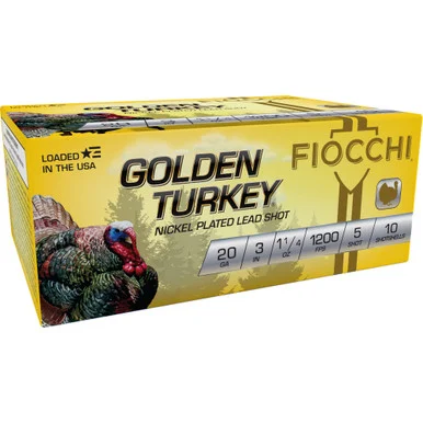 Fiocchi Golden Turkey Hunting 20 Gauge 3 in 1-1/4 oz #5