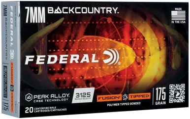 Federal 7mm Backcountry 175 Grain Fusion tipped