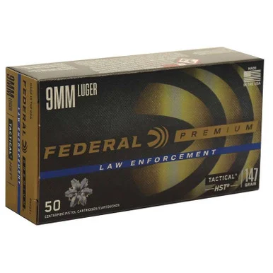 Federal 9mm Luger Premium HST 147gr JHP Ammo