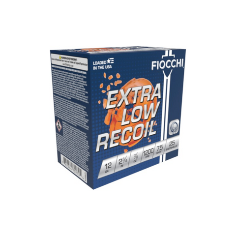 Fiocchi: Exacta Line, 12 Gauge, 2 3/4", 1200 fps, 7.5 Shot Size, 7/8 oz, 250/Case