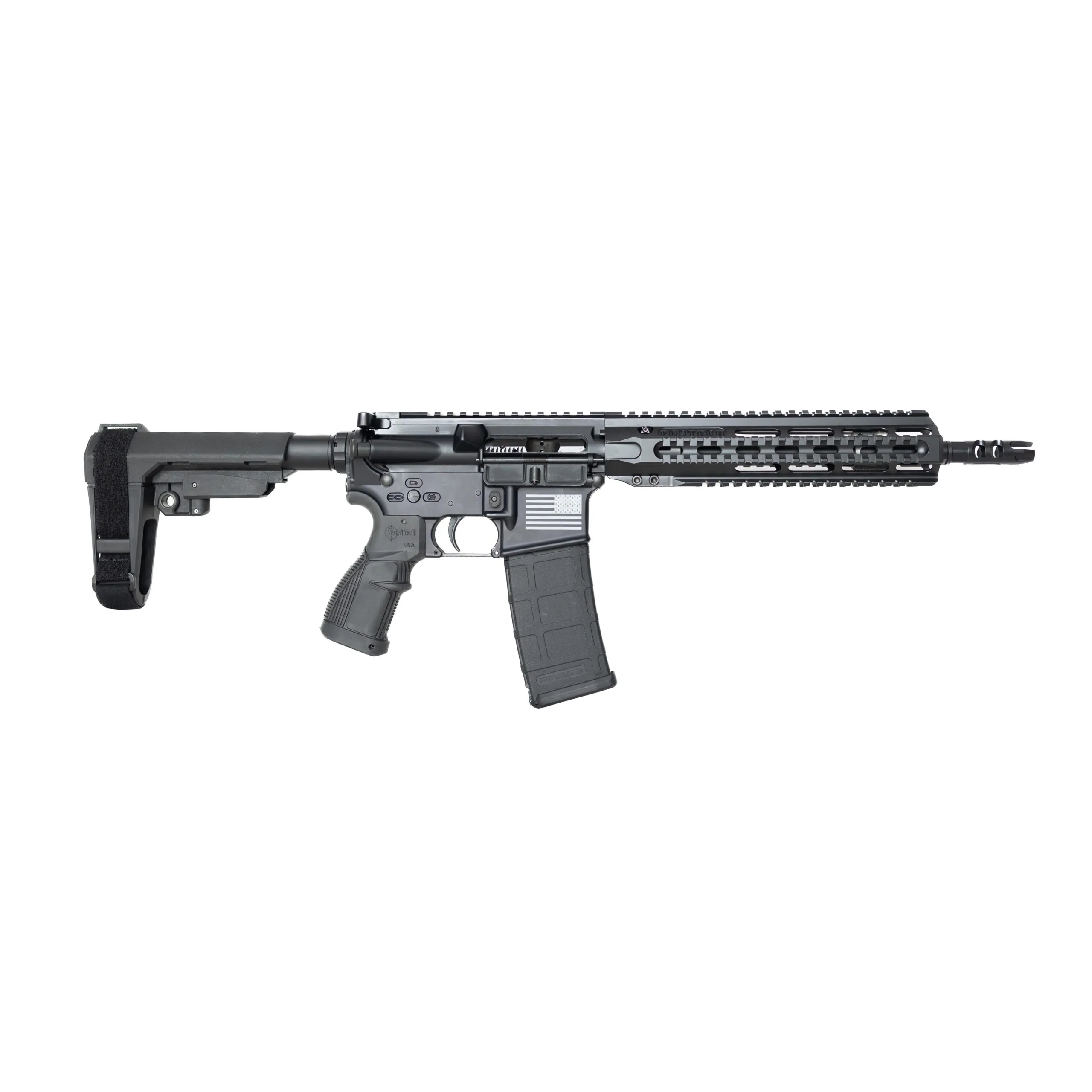 Tech Stryker Pistol: 10.5″ Barrel, 10″ Mach 4 Handguard, SBA 3 Brace