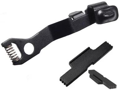 Glock 43 43x 48 Ghost Extended Slide Release & NDZ ESLL Extended Slide Lock Lever Black
