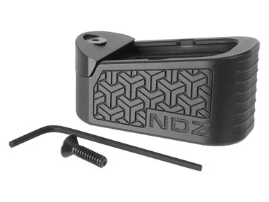 NDZ Magazine Plus 2 Capacity Extension Deep Engraved Triweave For Glock 43X 48 in Black (*LZ)