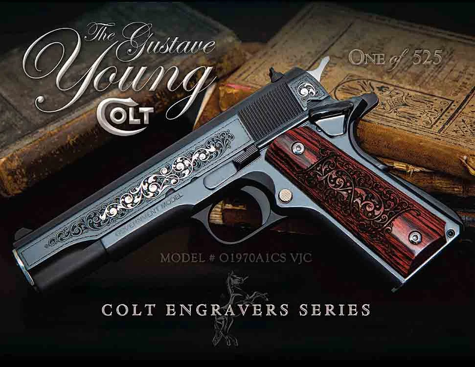 Colt Gustave Young Engraver 1911, .45ACP, BLUE